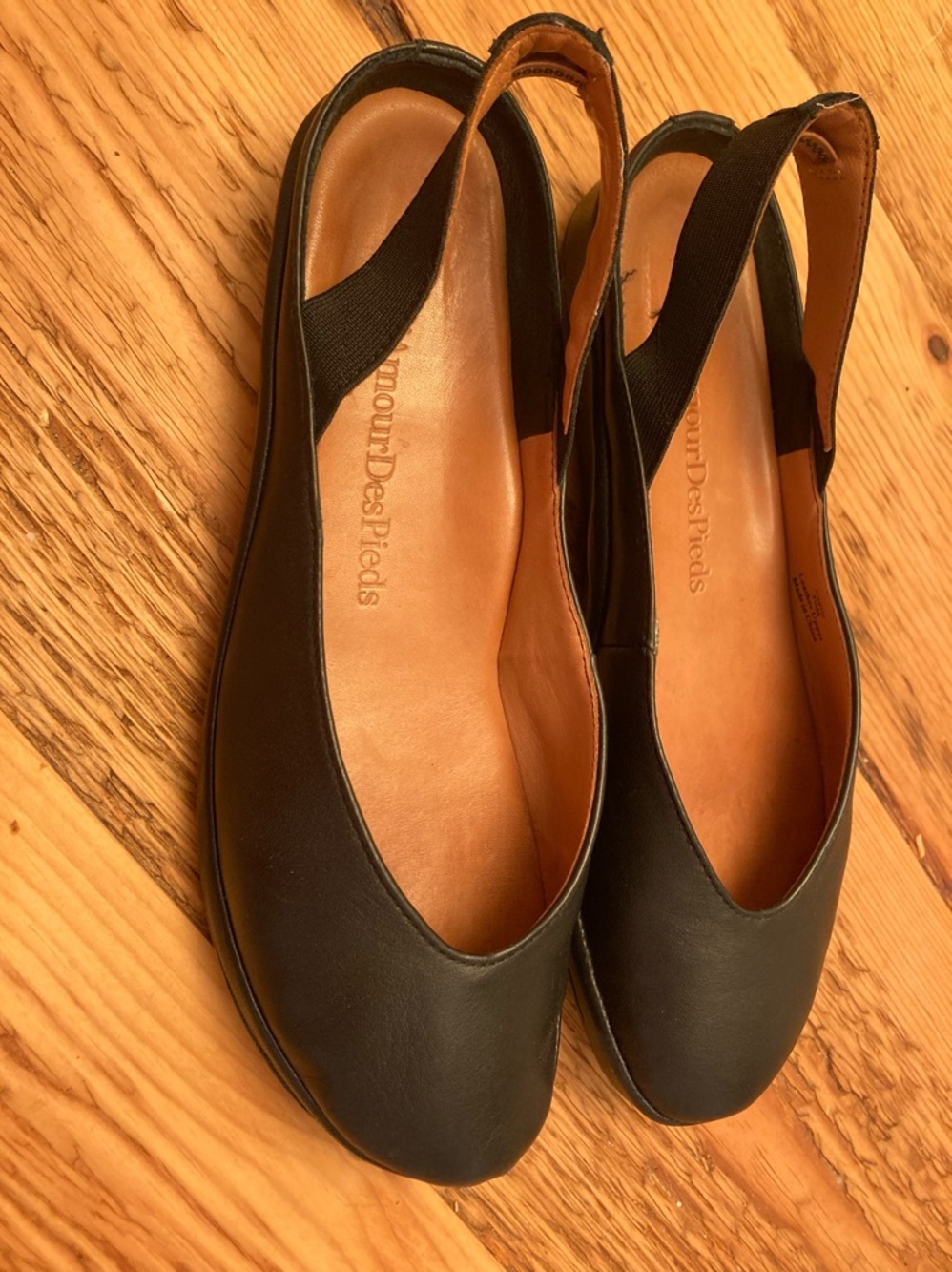 Black Slingback Ballet Flats by L’Amour Des Pieds